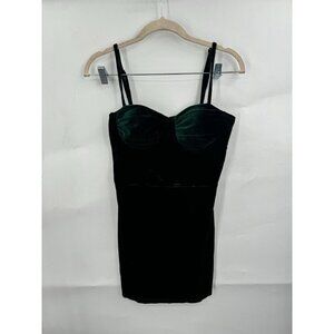 Windsor Dress Women Small Green Velvet Tinkerbell Holiday Feel Me Bustier Mini